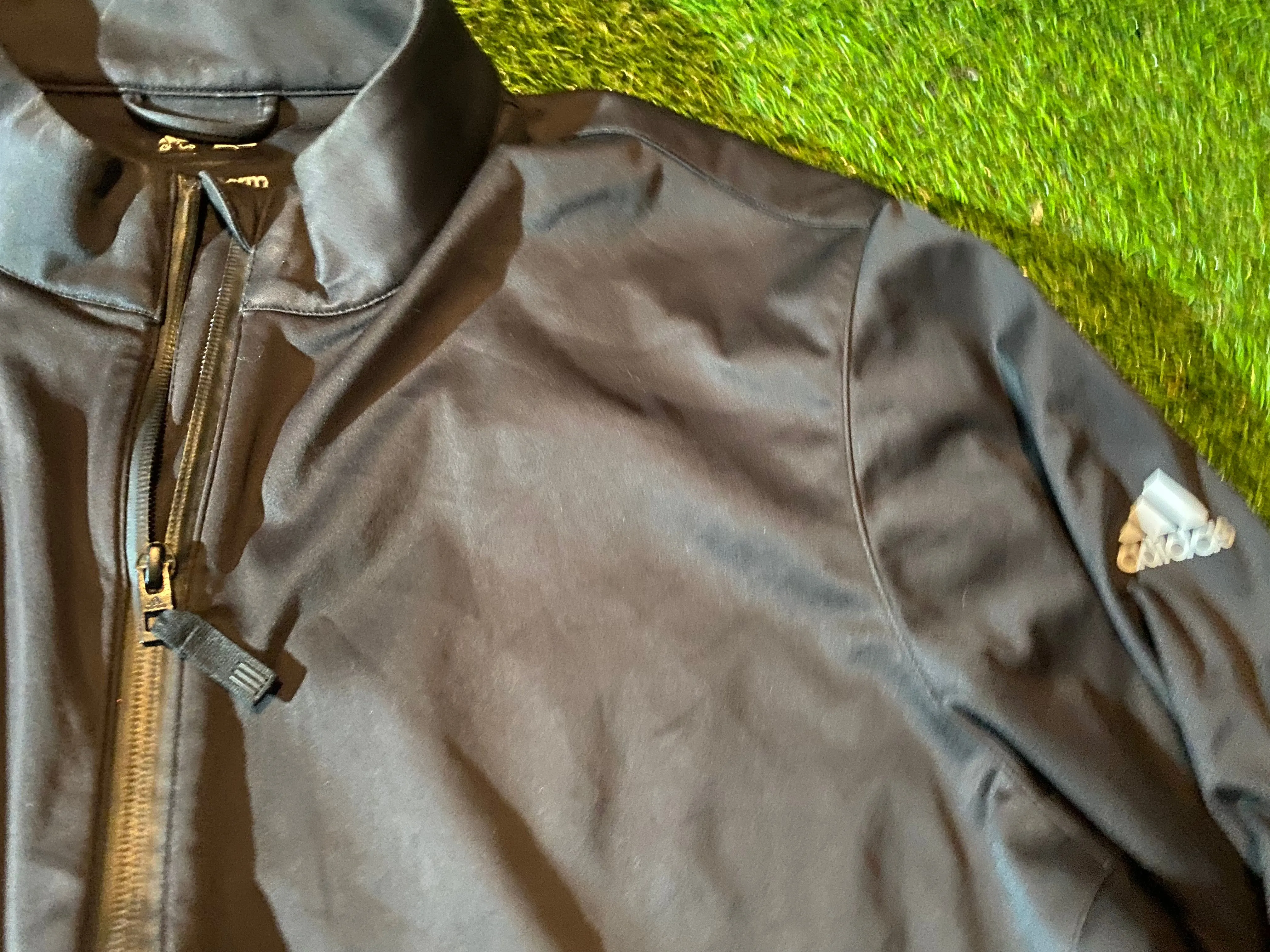 3 Three Stripes Adidas Climastorm Warm Single Layered Full Zip Up Large Mans Jacket / Coat