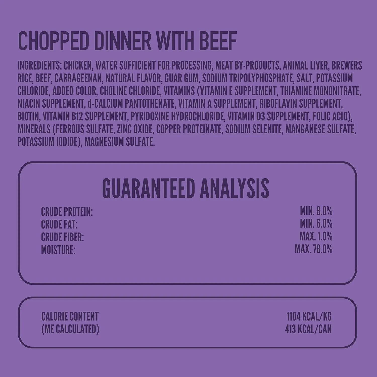 A Strong Heart Wet Dog Food, Chopped Dinner with Beef - 22 oz Cans (Pack of 12), Made in The USA with Real Beef