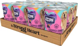 A Strong Heart Wet Dog Food, Chopped Dinner with Beef - 22 oz Cans (Pack of 12), Made in The USA with Real Beef