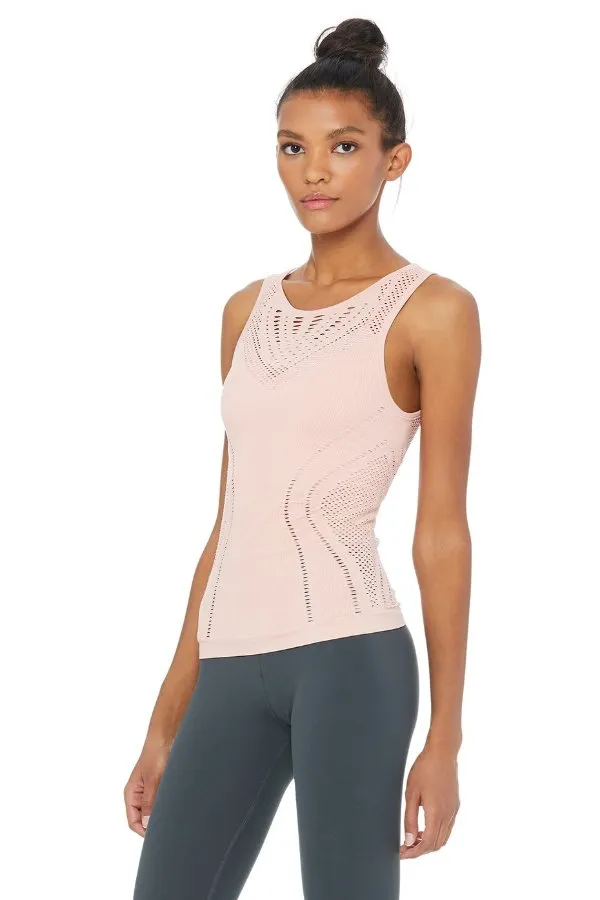 ALO YOGA // LARK TANK - POWDER PINK