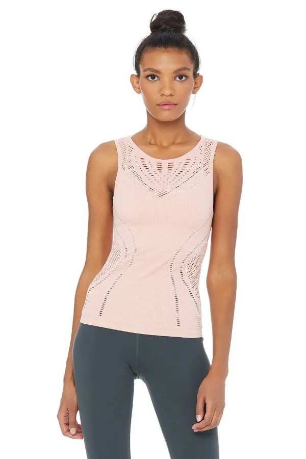 ALO YOGA // LARK TANK - POWDER PINK