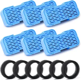 AOOGITF Official Cat Fountain Filters, 12 Pack (6 Filters   6 Sponges) - Activated Carbon, Ultra-fine Fiber