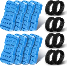 AOOGITF Official Cat Water Fountain Filters, 16 Packs(8 Filters   8 Sponges) Cat Fountain Replacement Filters for AOOGITF Cat Fountain, with Activated Carbon Filter, Ultra-fine fiber