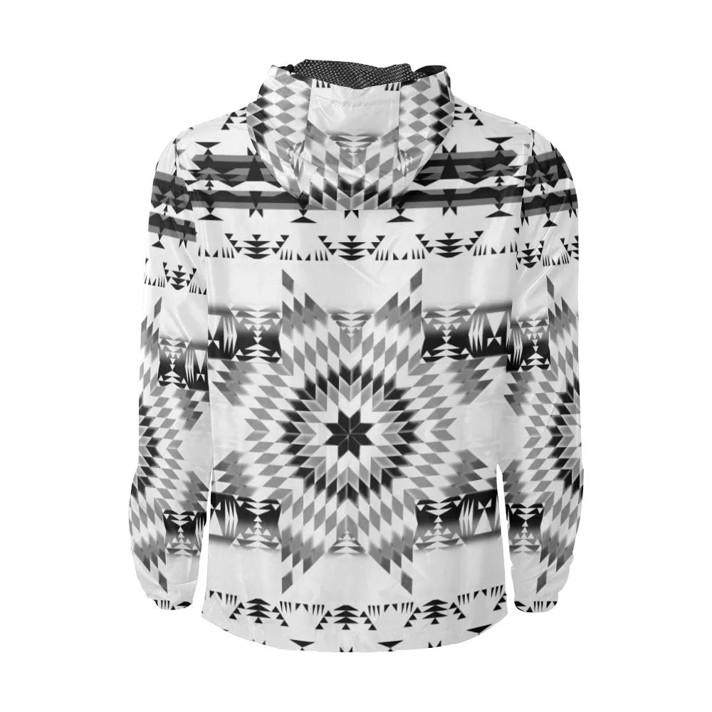 Black and White Star Quilt Men's Windbreaker