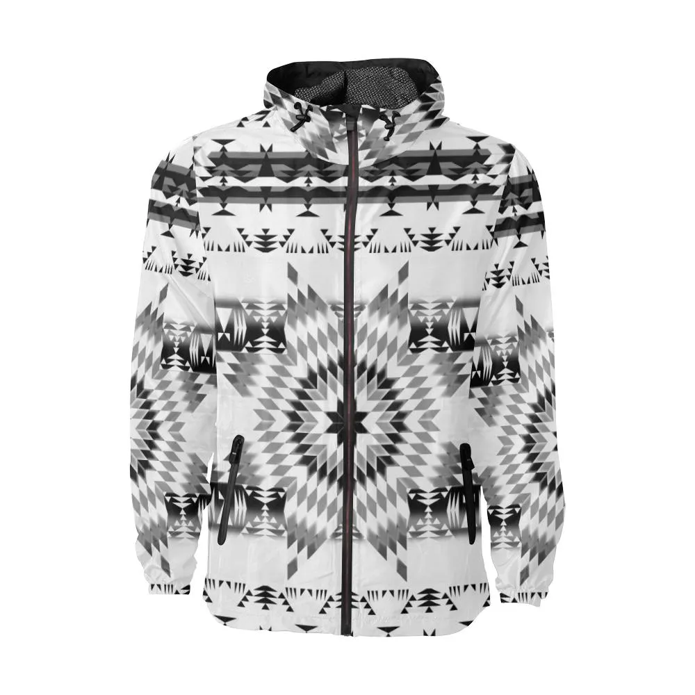 Black and White Star Quilt Men's Windbreaker