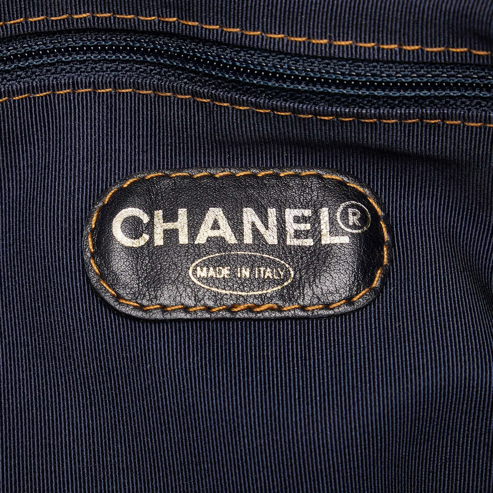 Blue Chanel CC Denim Tote Bag