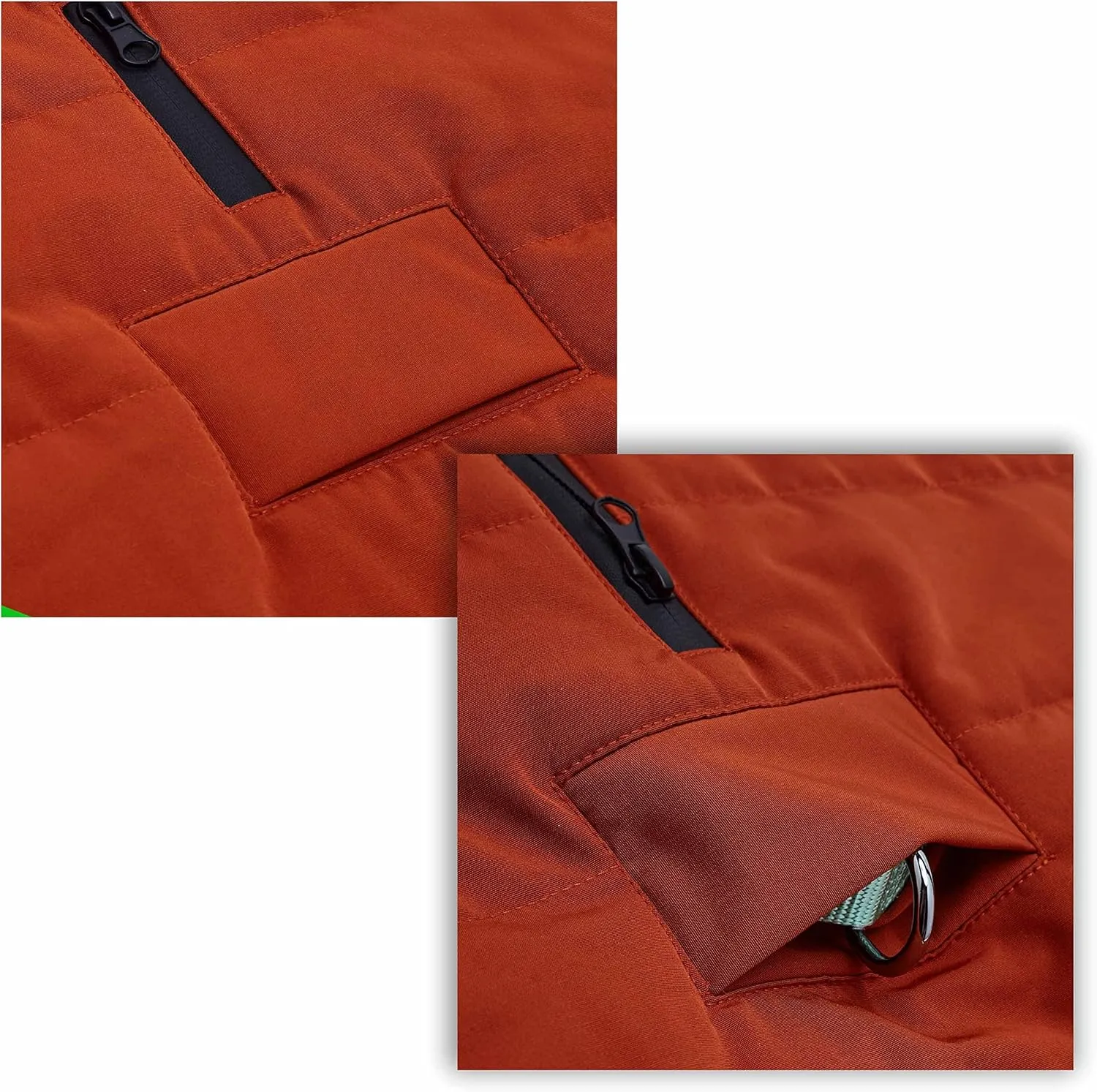 Blueberry Pet 2023 New Cozy & Comfy Windproof Waterproof Quilted Fall Winter Dog Puffer Jacket in Rusty Orange, Back Length 12", Size 10", Warm Coat for Small Dogs