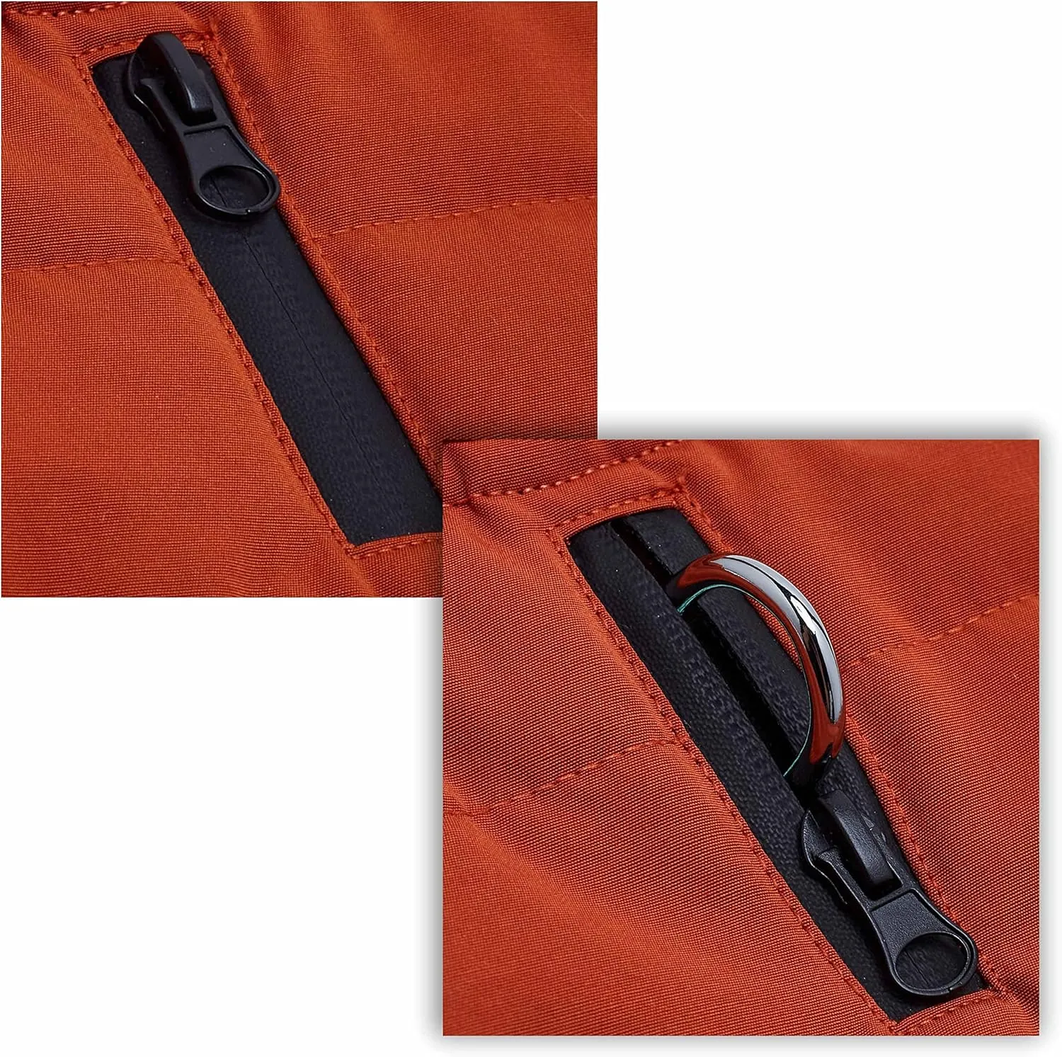 Blueberry Pet 2023 New Cozy & Comfy Windproof Waterproof Quilted Fall Winter Dog Puffer Jacket in Rusty Orange, Back Length 12", Size 10", Warm Coat for Small Dogs