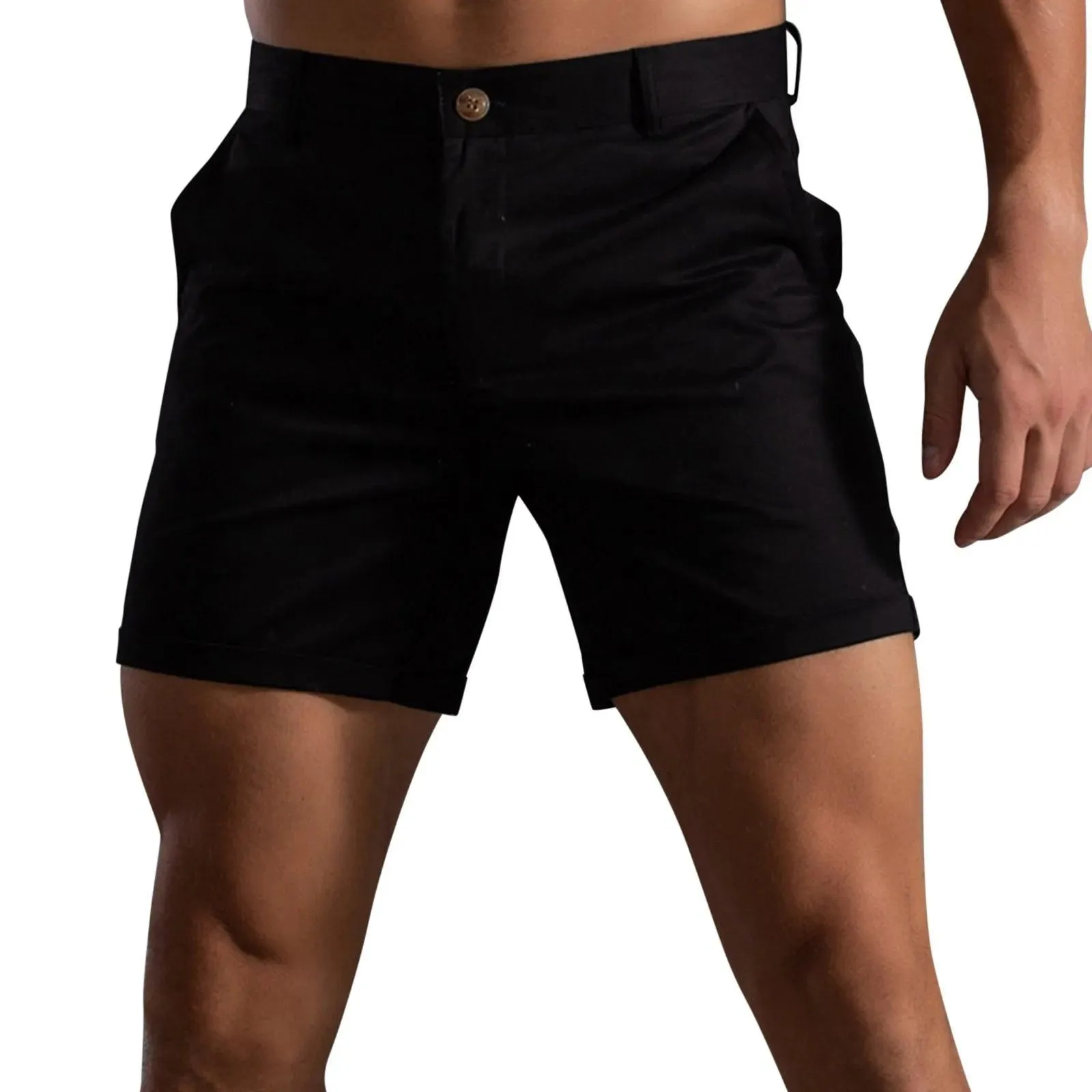 Breathable Surf Quick Drying Casual Shorts Pocket Drawstring Loose Casual Straight Shorts Pockets Basic Solid Color Pants