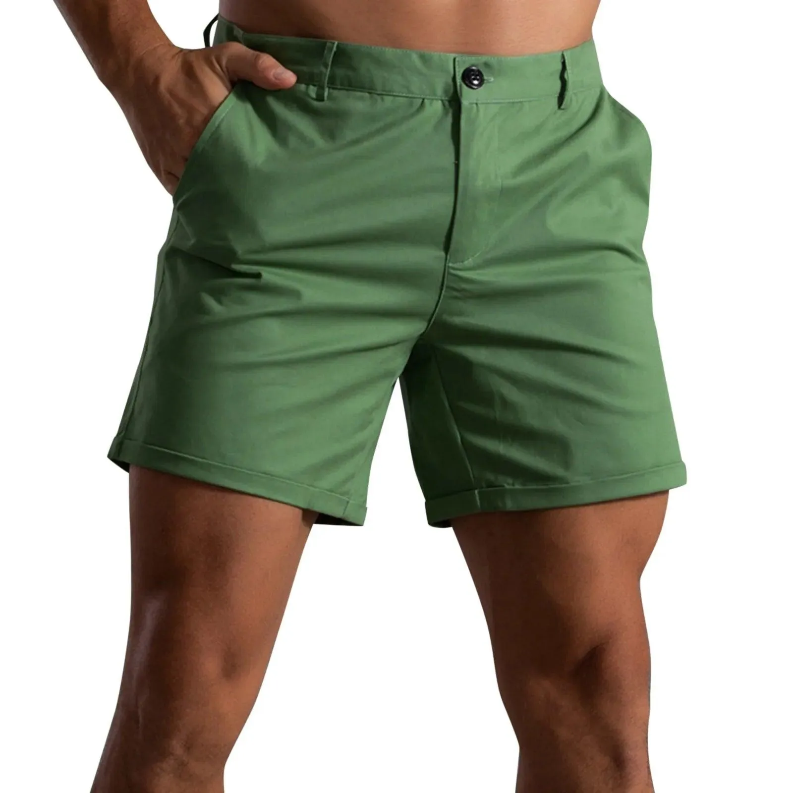 Breathable Surf Quick Drying Casual Shorts Pocket Drawstring Loose Casual Straight Shorts Pockets Basic Solid Color Pants