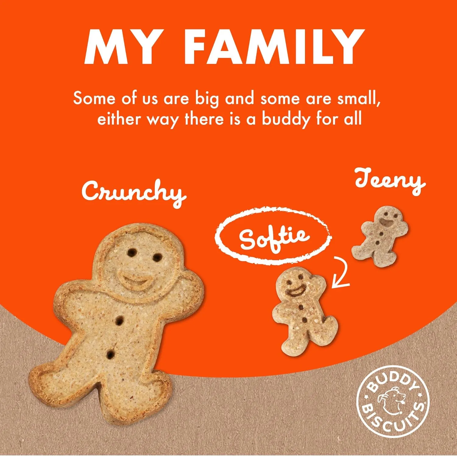 Buddy Biscuits 8 oz. Bag of Softies Soft & Chewy Dog Treats, Made with Peanut Butter