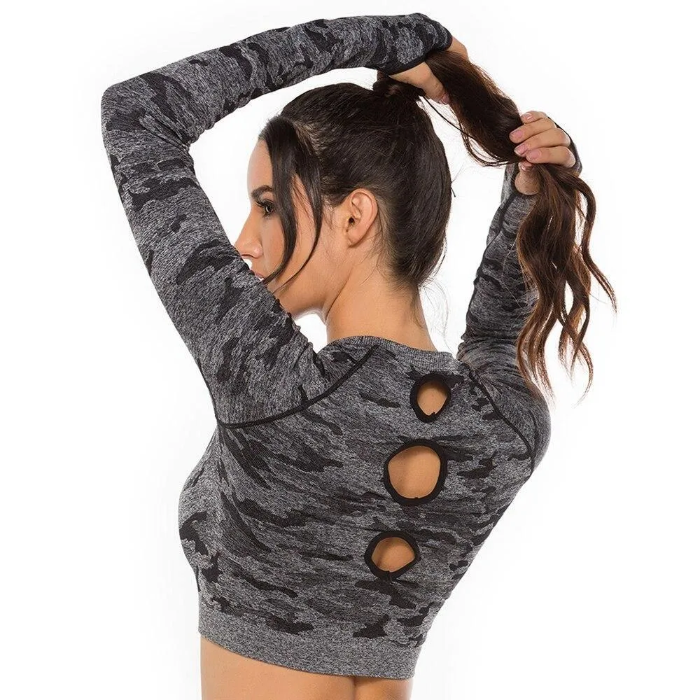 Camouflage Seamless Yoga Top