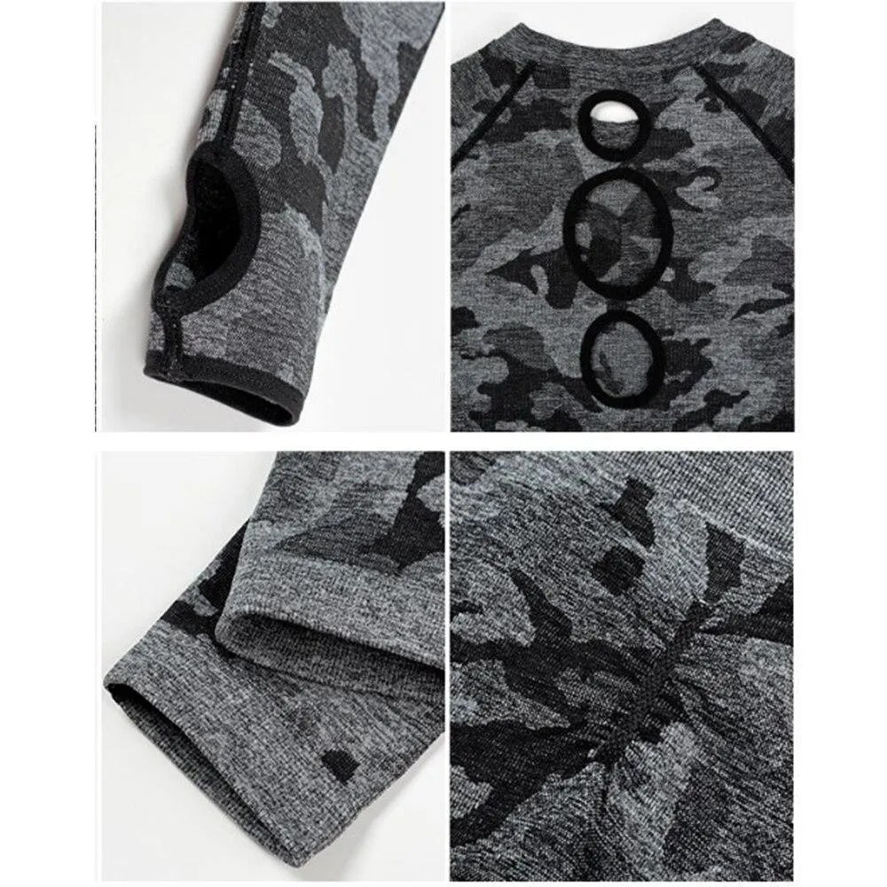 Camouflage Seamless Yoga Top