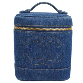 Chanel 1996-1997 Denim Timeless Vanity Handbag