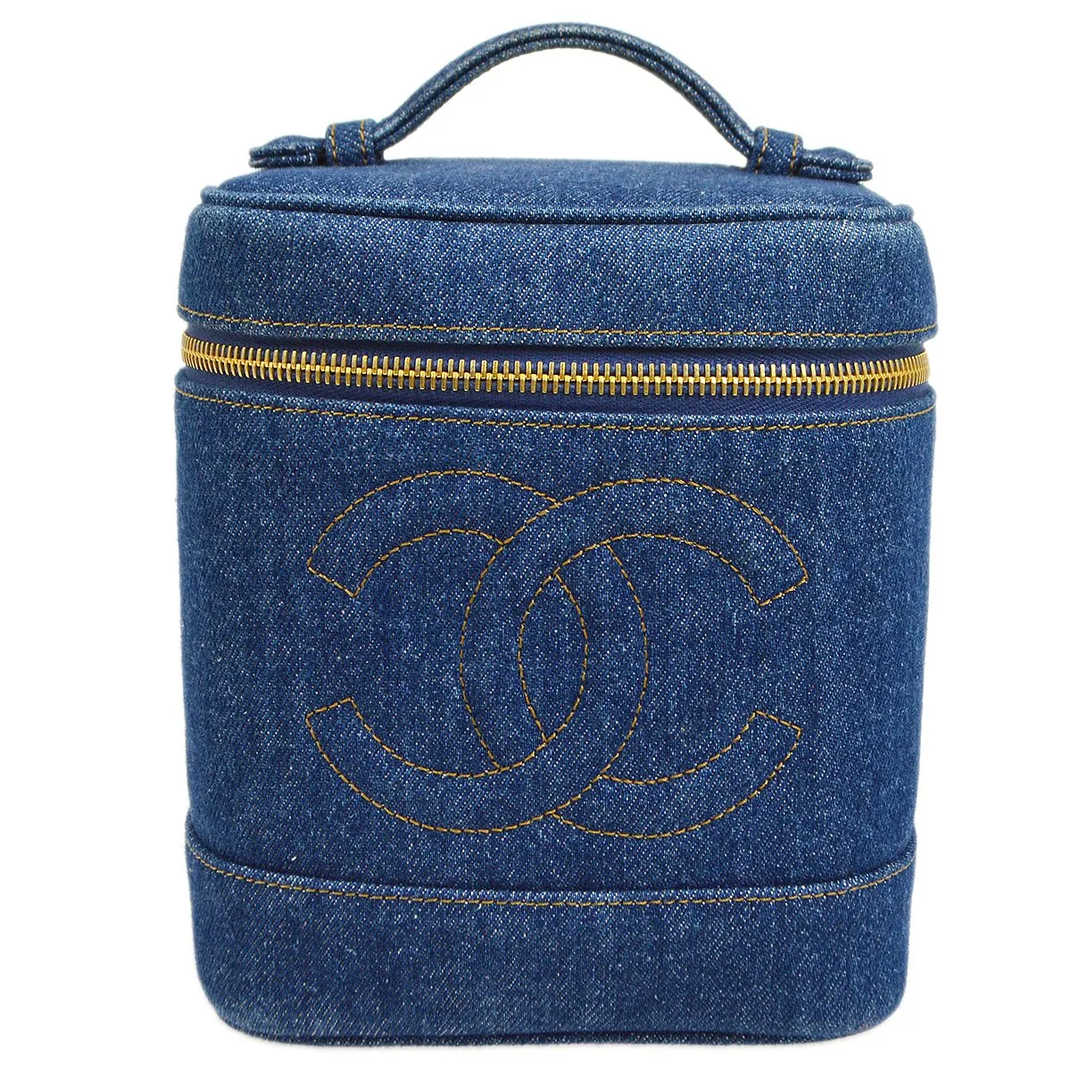 Chanel 1996-1997 Denim Timeless Vanity Handbag