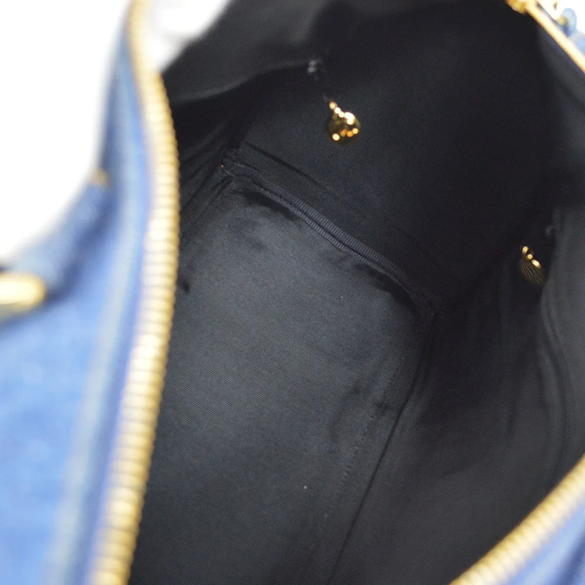 CHANEL 1996-1997 Indigo Denim 2way Boston 36