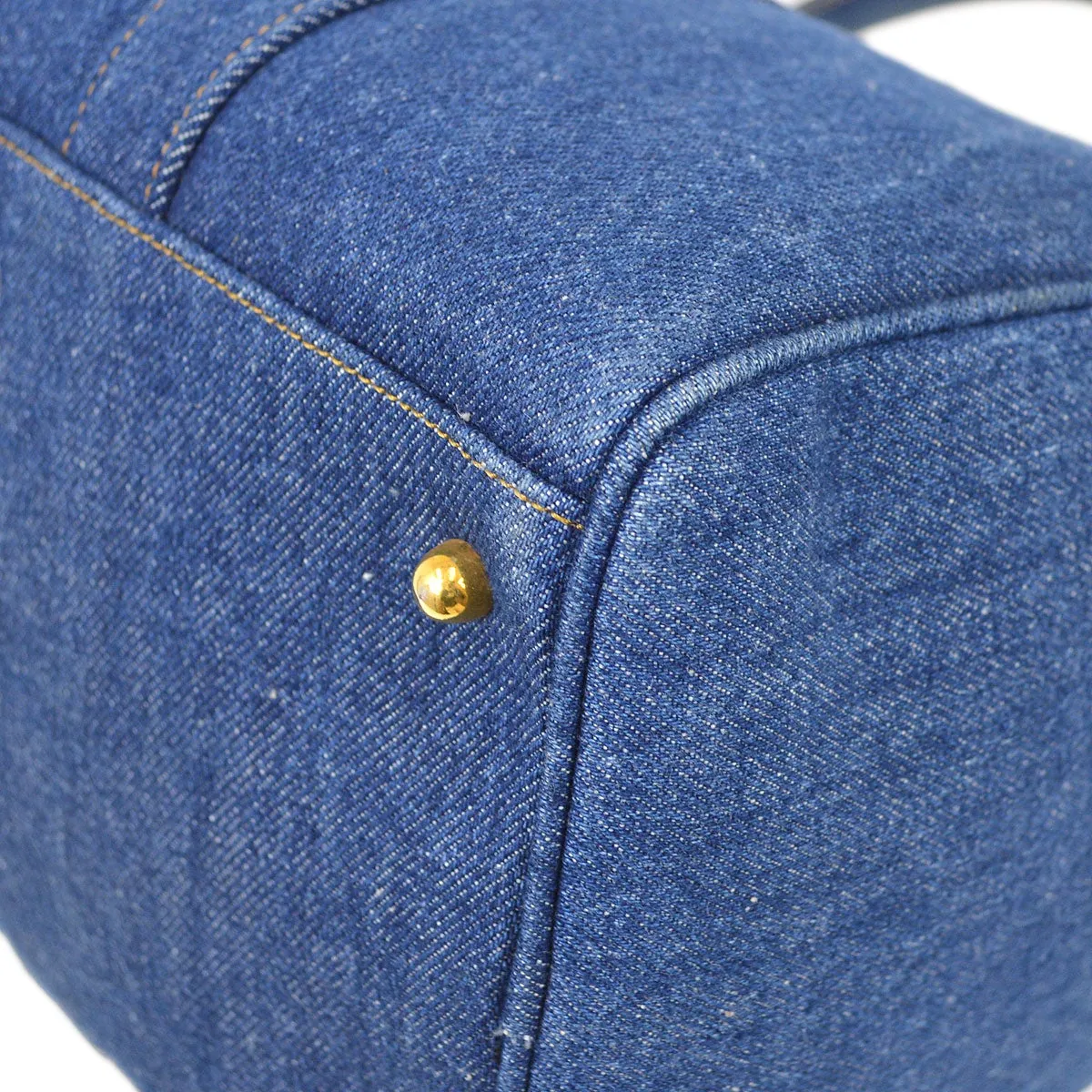 CHANEL 1996-1997 Indigo Denim 2way Boston 36