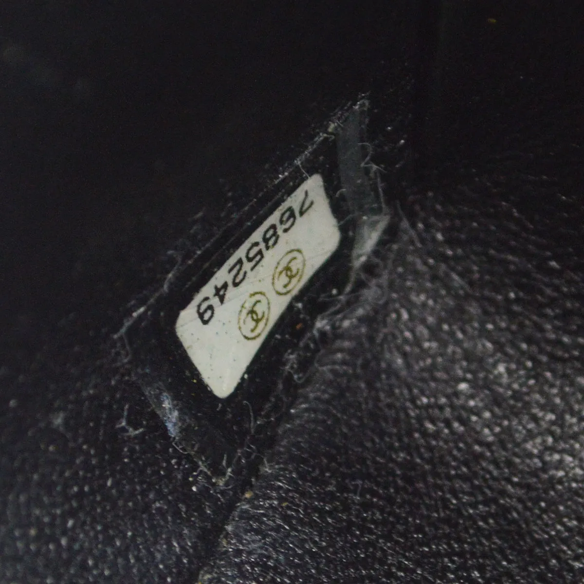 CHANEL 2001-2003 Classic Flap Mini Square 17 Black Denim 88001