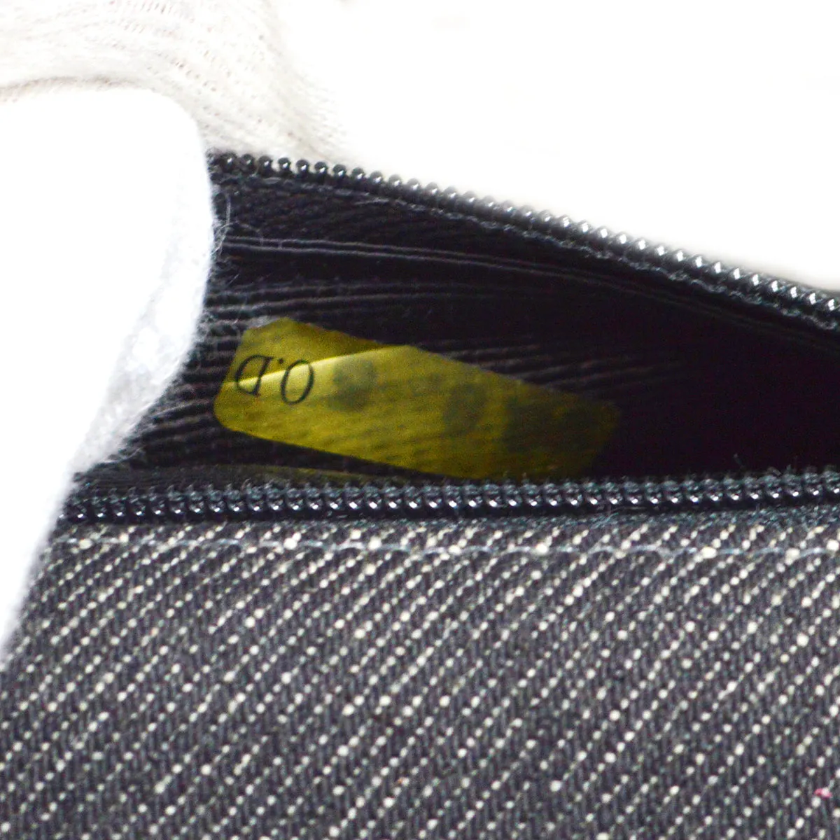 CHANEL 2001-2003 Classic Flap Mini Square 17 Black Denim 88001
