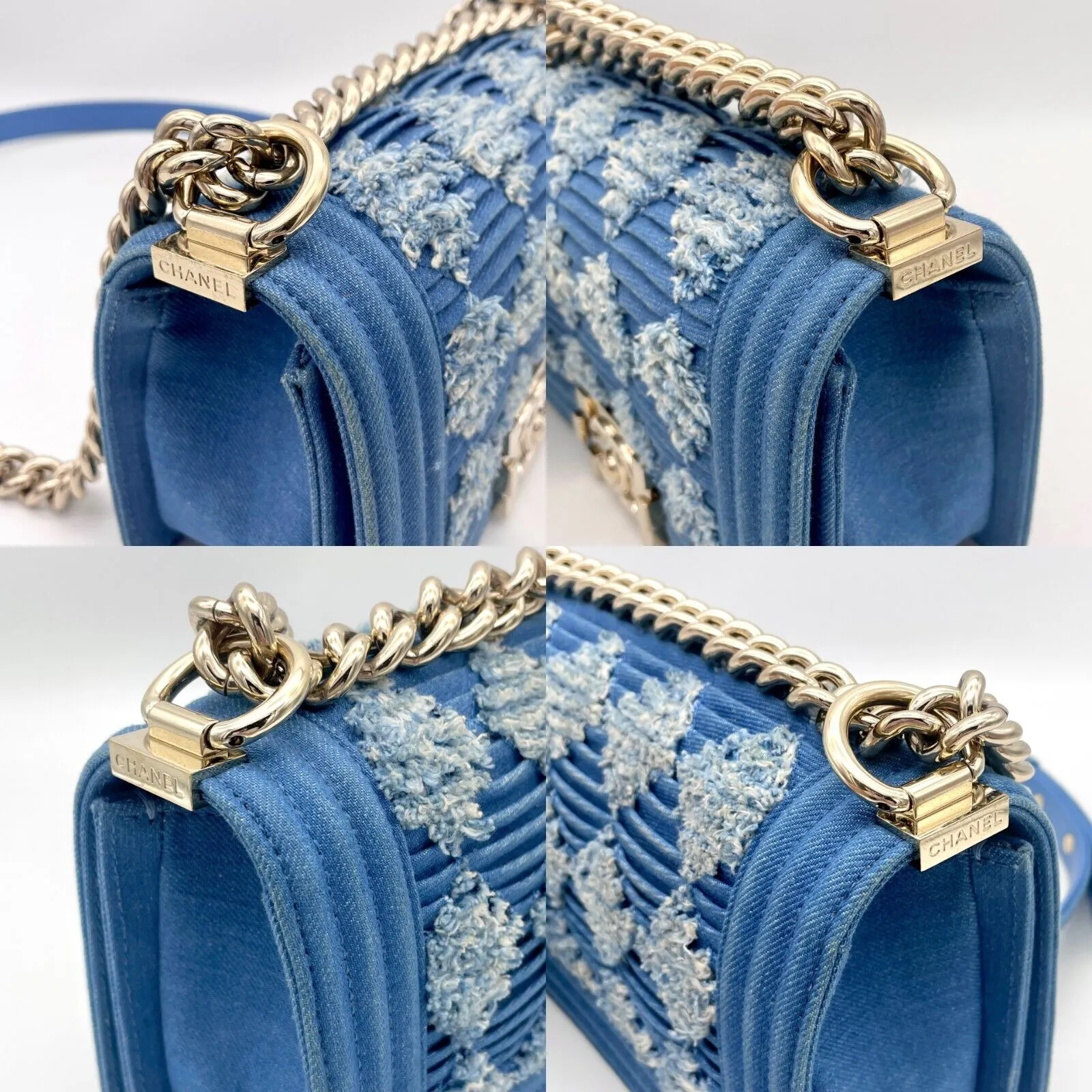 CHANEL BOY THE 27TH MINI DENIM SHOULDER BAG-HS