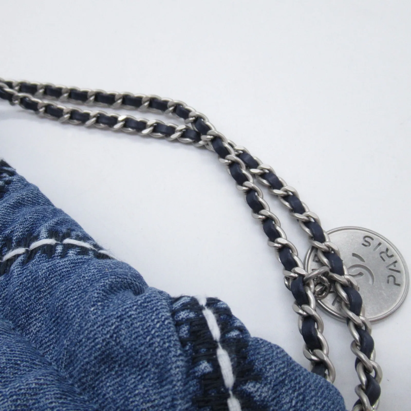 Chanel Denim Mini Chain Shoulder Bag AS3980