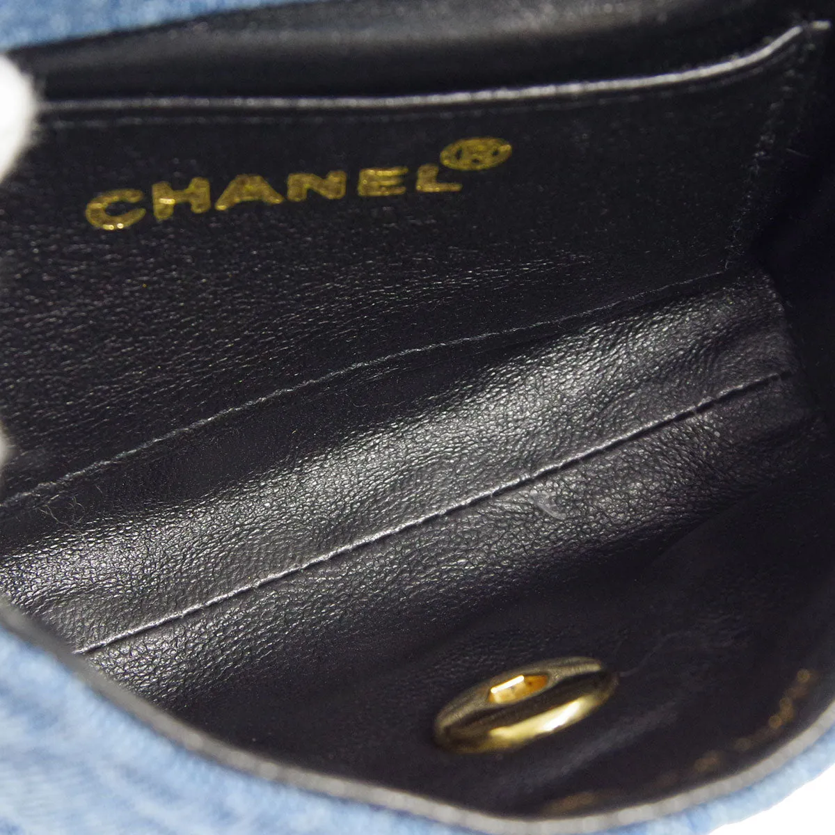 Chanel * Straight Flap Handbag Indigo Denim