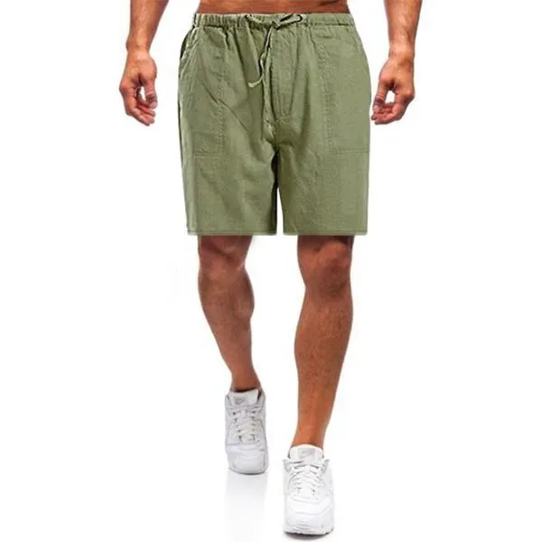 DazzleSport Men's linen loose casual shorts