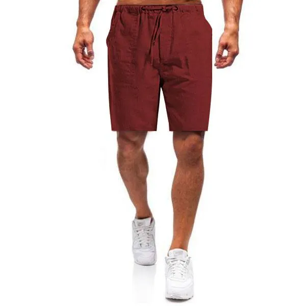 DazzleSport Men's linen loose casual shorts