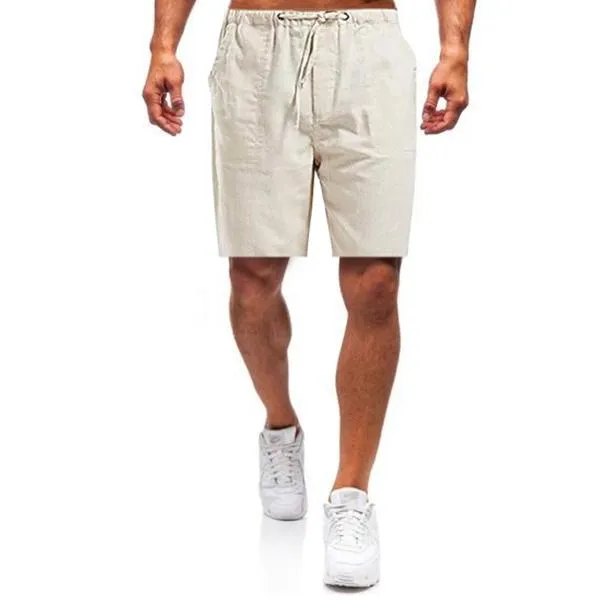 DazzleSport Men's linen loose casual shorts