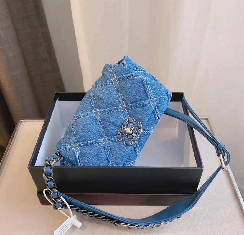 Denim wear Chanel ladies handbag