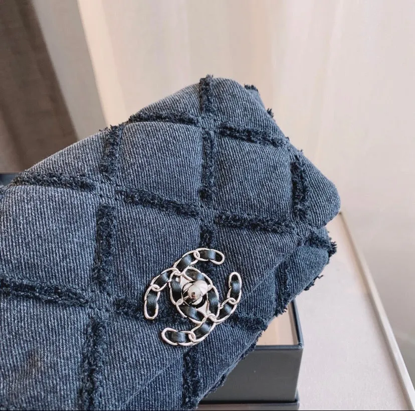 Denim wear Chanel ladies handbag