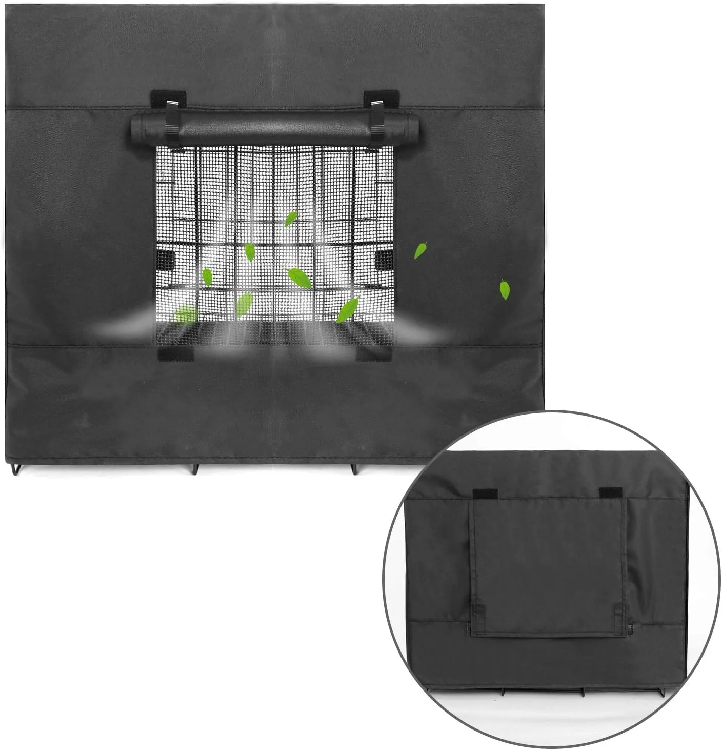 Durable Dog crate cover Double Door for large pet cover Kennel Covers Universal Fit for 48 inches Wire Dog Crate (48 Inch (48" L x 30" W x 33" H))-Black