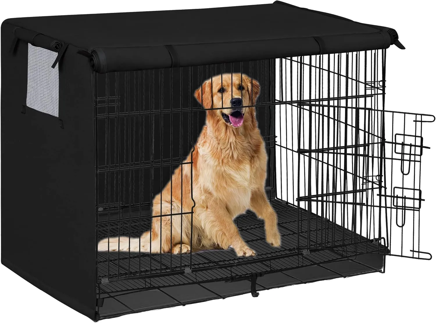 Easy-Going Dog Crate Cover 42 Inch Dog Kennel Cover for Dog, Cage Covers for Dog Crates Fit (42" L x28 Wx30 H) Black