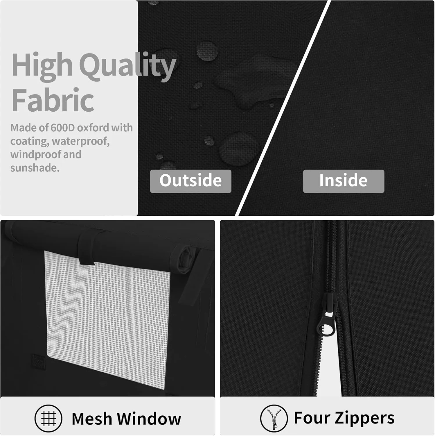 Easy-Going Dog Crate Cover 42 Inch Dog Kennel Cover for Dog, Cage Covers for Dog Crates Fit (42" L x28 Wx30 H) Black