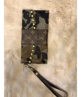 Green Camo LV Clutch