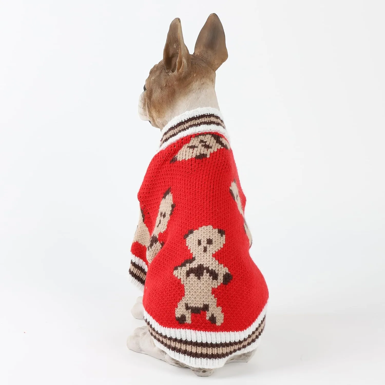 HAPEE Dog Sweaters Dog Bear Sweater for Cat, Clown Prince Puppy Clothes (X-Small, E07-Bear Red)