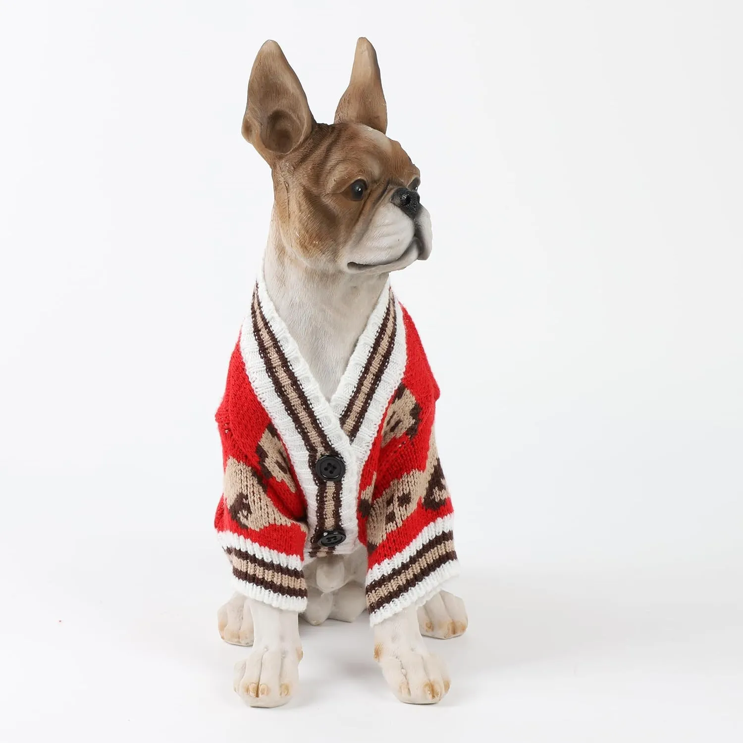 HAPEE Dog Sweaters Dog Bear Sweater for Cat, Clown Prince Puppy Clothes (X-Small, E07-Bear Red)