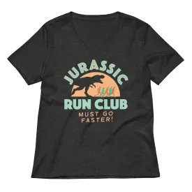 Jurassic Run Club Women's V-Neck Tee