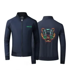 Kenz Lightweight Zip Up Men's Jacket - Navy Blue