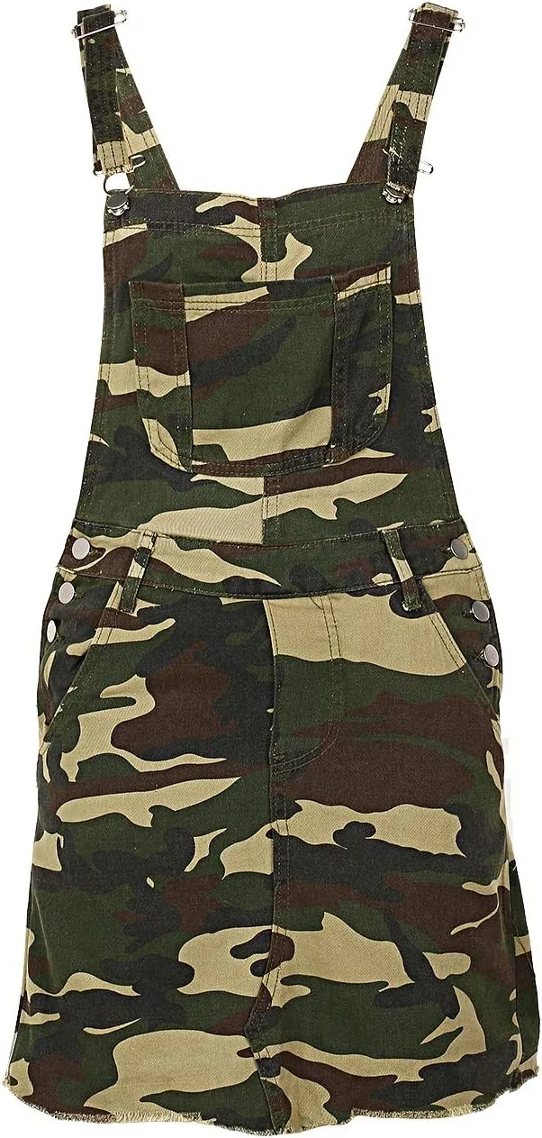 lisenraIn Denim Overall Dress for Women Casual Adjustable Strap Bib Dress Summer Independence Day Dress with Pockets