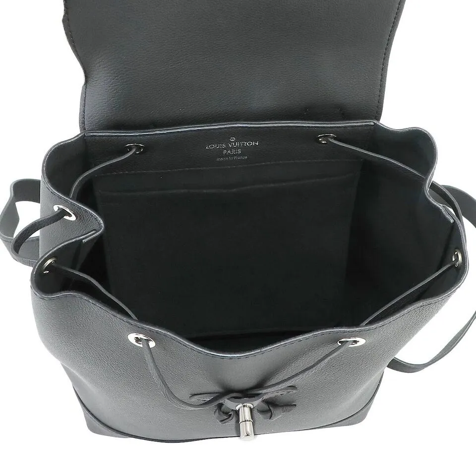 LOUIS VUITTON Lock Me  Leather Noir Black Backpack