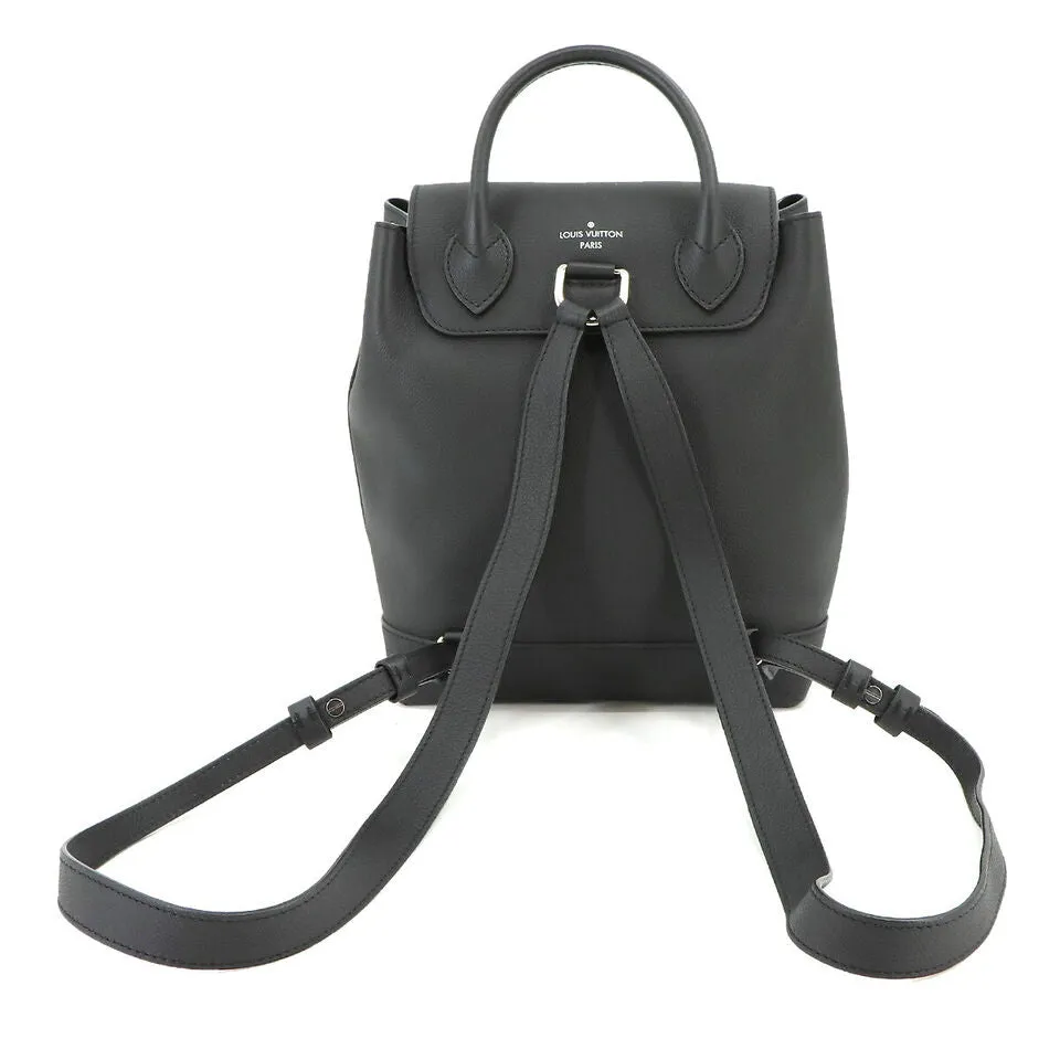 LOUIS VUITTON Lock Me  Leather Noir Black Backpack