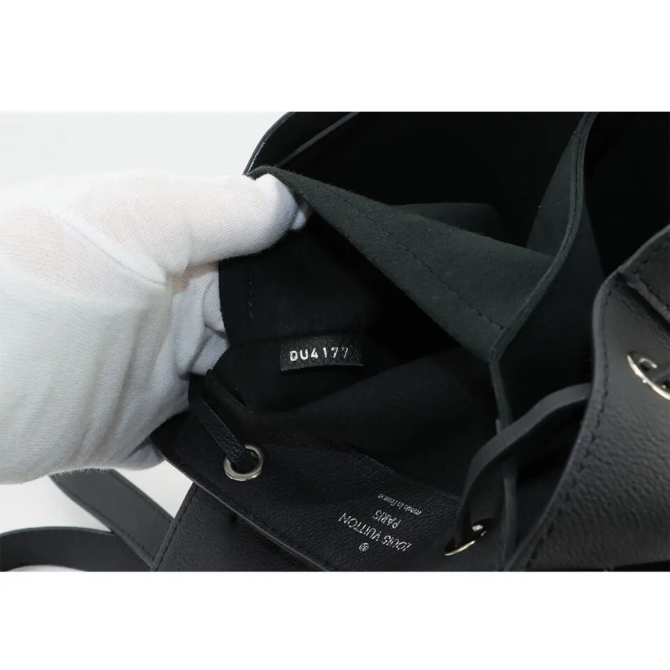 LOUIS VUITTON Lock Me  Leather Noir Black Backpack