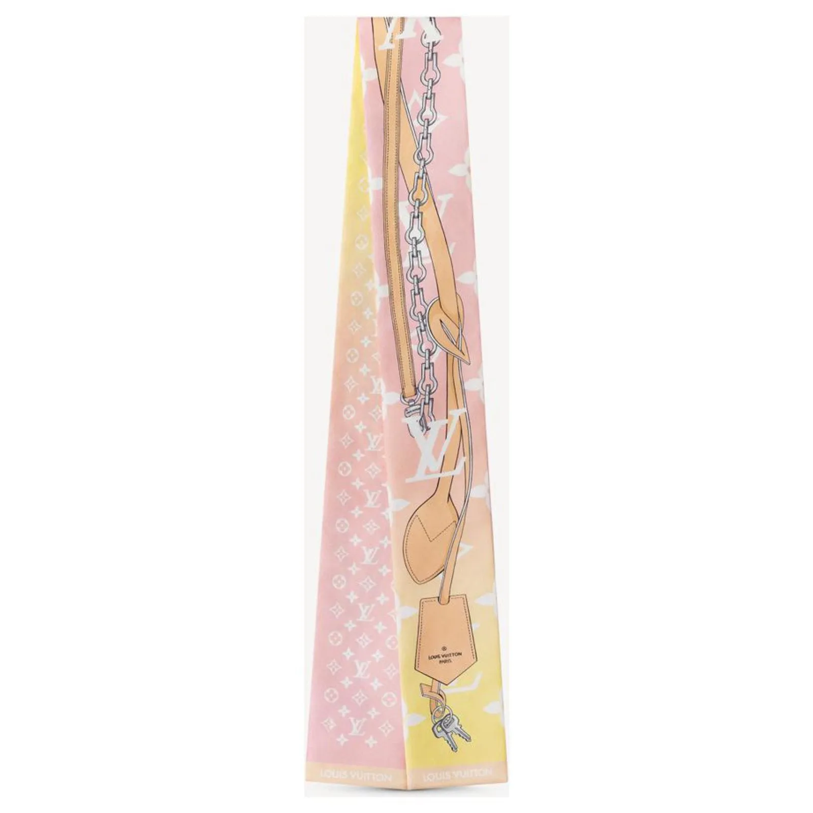 LOUIS VUITTON Monogram Silk Bandeau Printed Rose