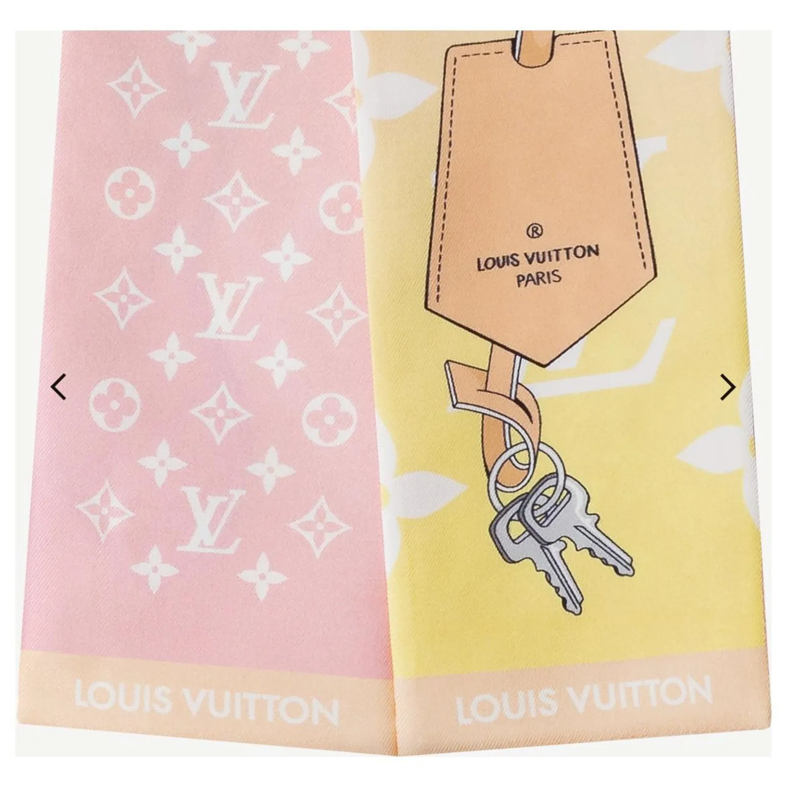 LOUIS VUITTON Monogram Silk Bandeau Printed Rose