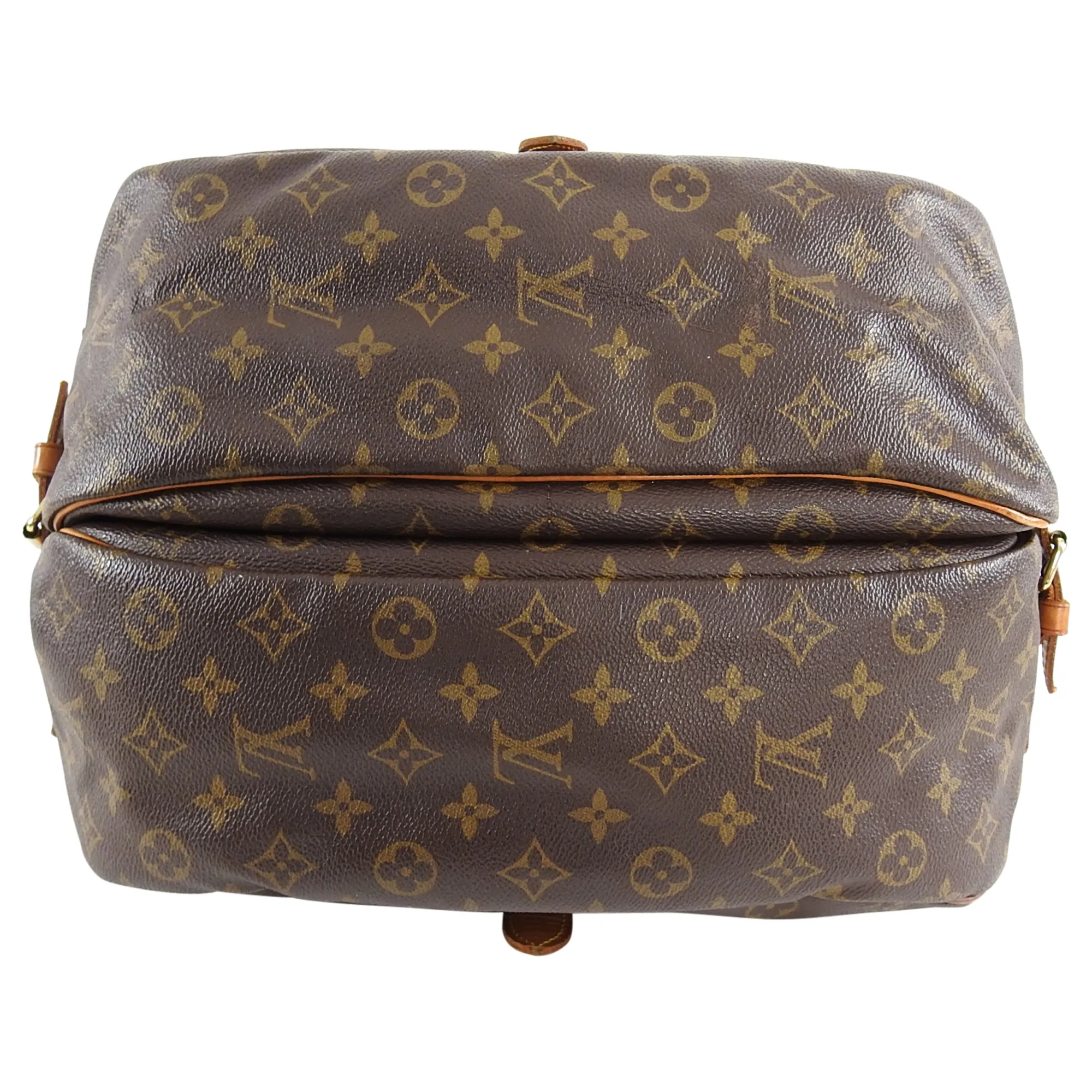 Louis Vuitton Vintage 1996 Saumur 35 Double Satchel Monogram Bag