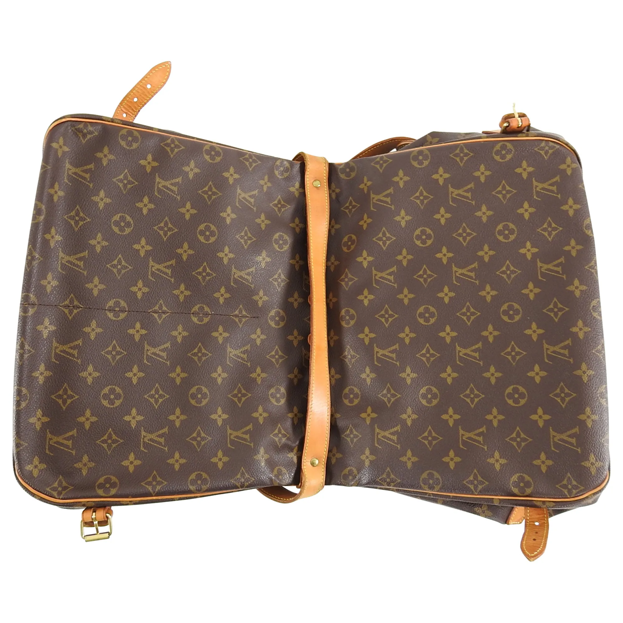 Louis Vuitton Vintage 1996 Saumur 35 Double Satchel Monogram Bag