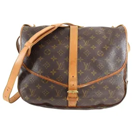 Louis Vuitton Vintage 1996 Saumur 35 Double Satchel Monogram Bag