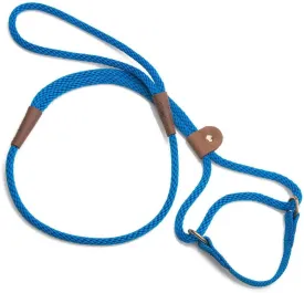 Mendota Pet Dog Walker, Martingale Style Leash - Leash & Collar Combo, Made in The USA - Blue, 1/2 in x 6 ft - for Large Breeds
