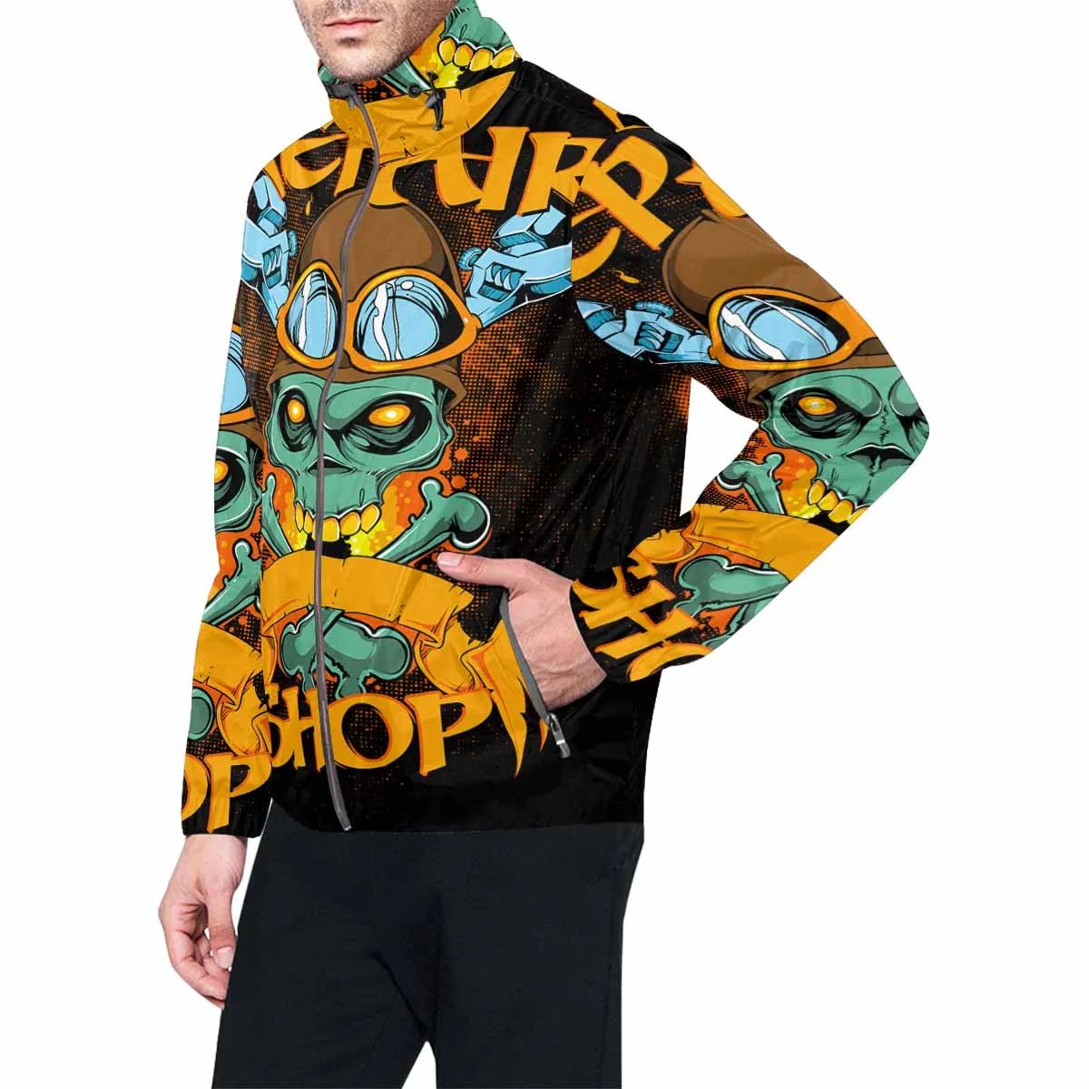 Men's Windbreaker printed Repair shop